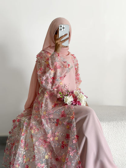 The Élan Floral Sequin Abaya Couture (IA189)
