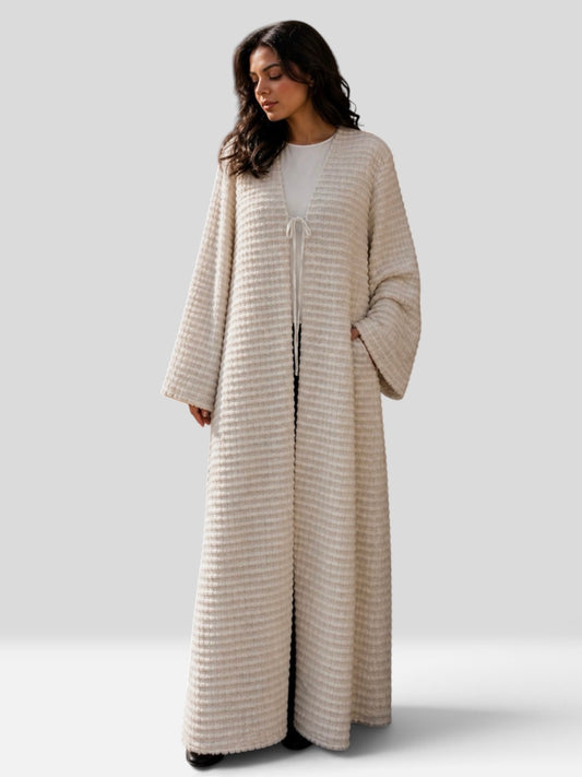 Fuzzy Knit Abaya