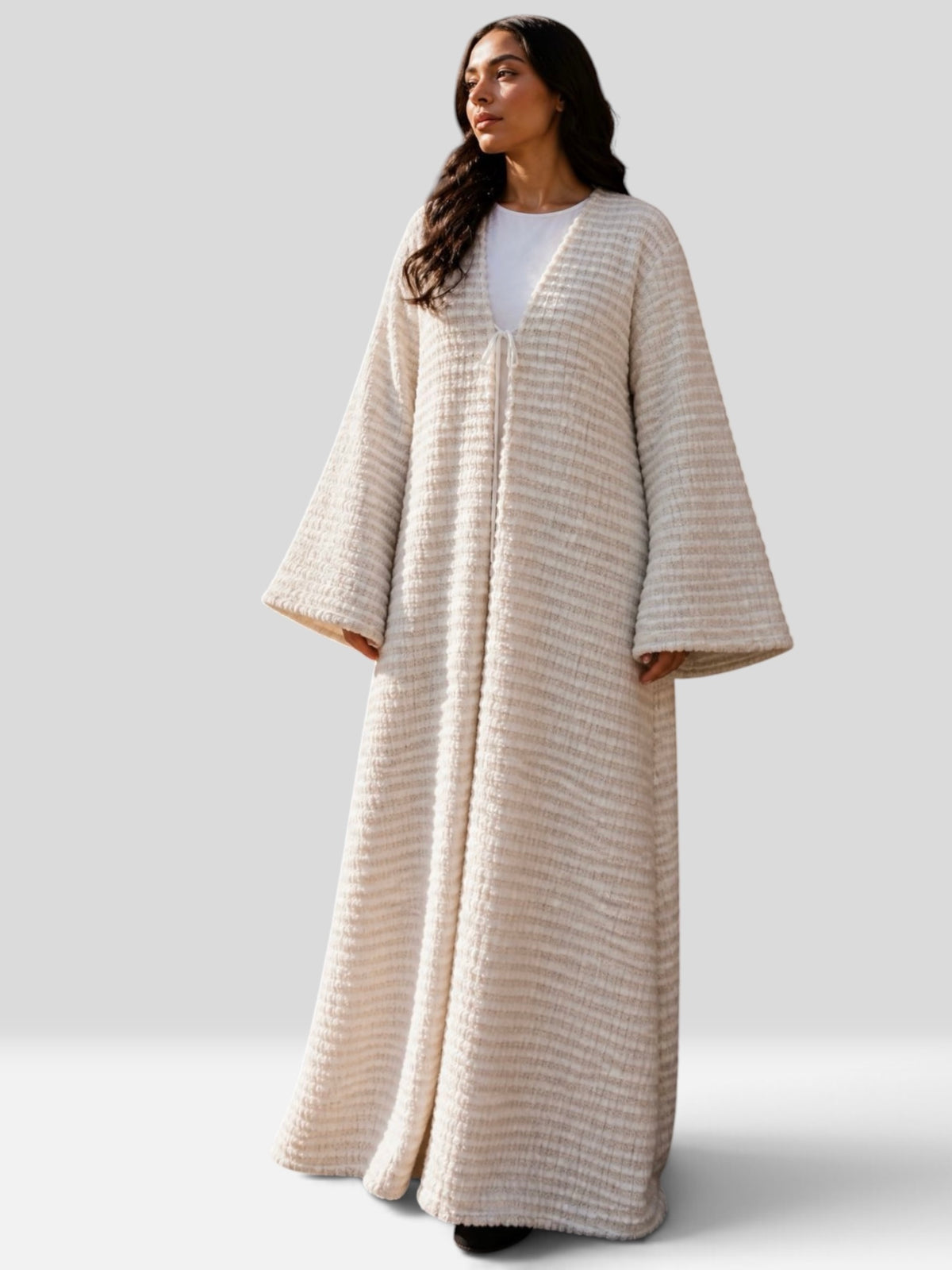 Fuzzy Knit Abaya