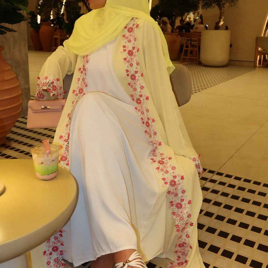 The Celestial Lace Abaya Set (IA1182)