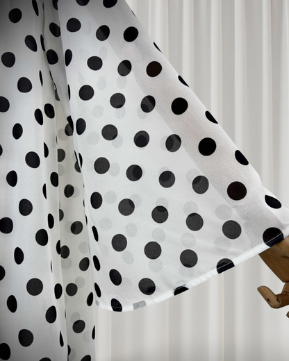 Zayna - Polka Dot Abaya Set (IA178)