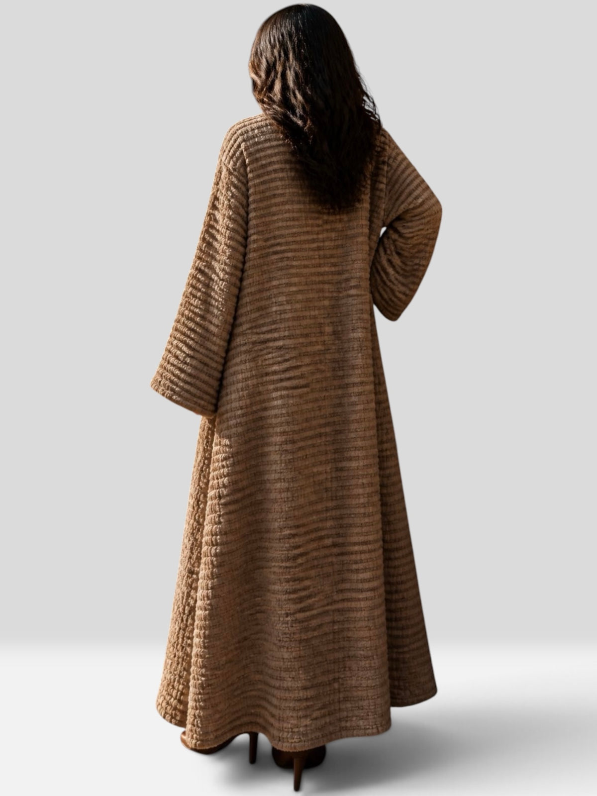 Fuzzy Knit Abaya