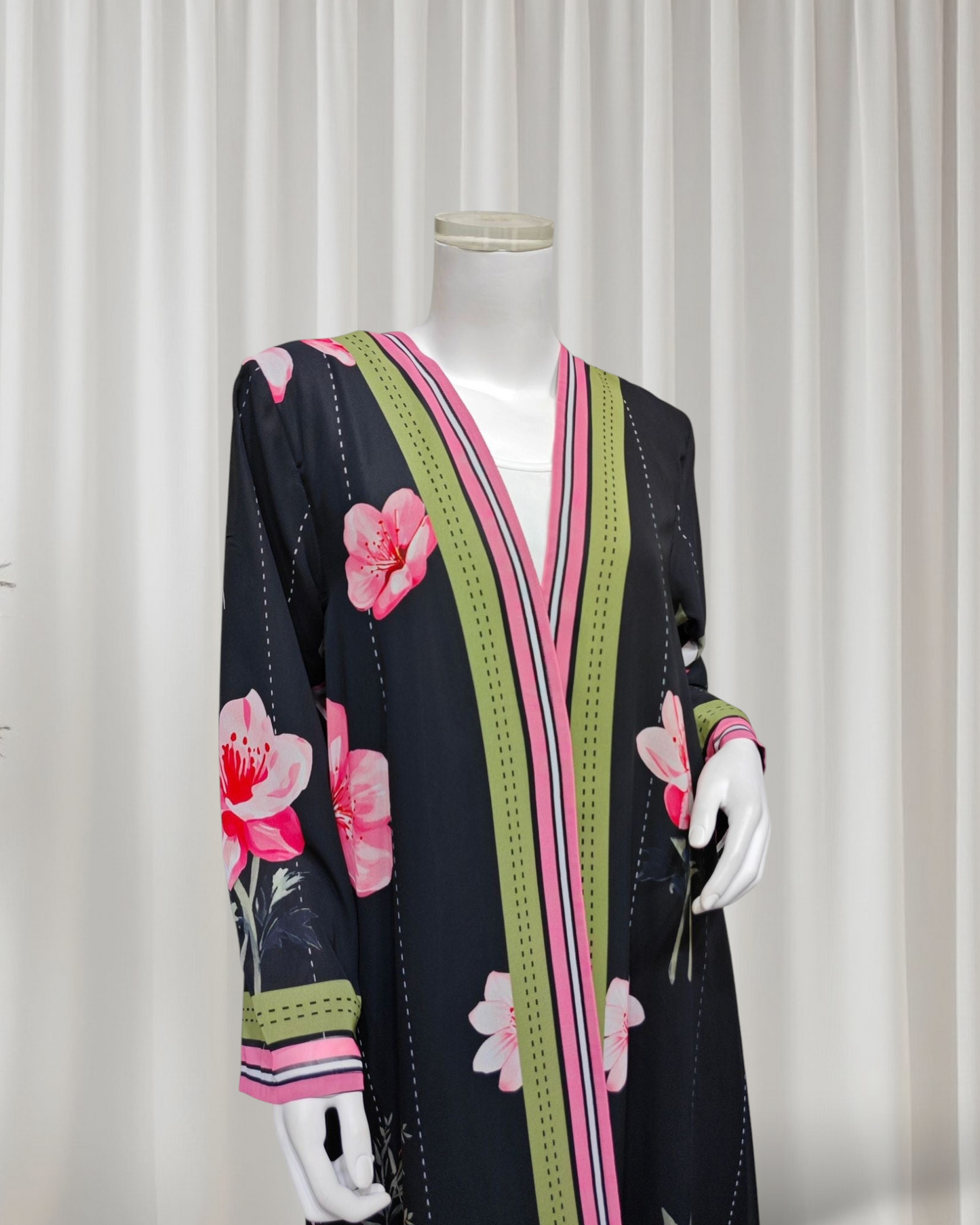 Chic Petals Abaya Set(IA177)