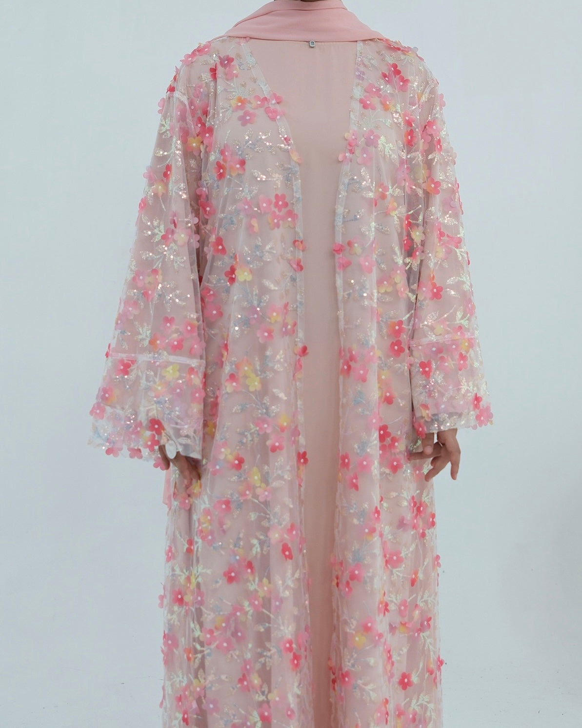 The Élan Floral Sequin Abaya Couture (IA189)