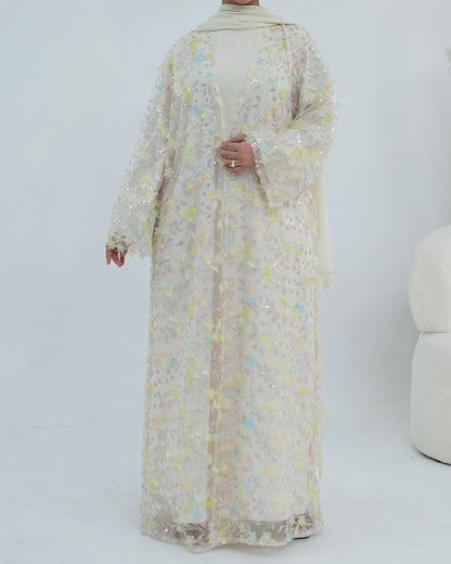 The Élan Floral Sequin Abaya Couture (IA189)