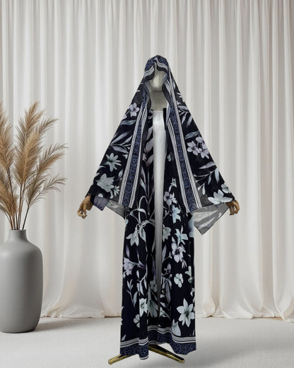 The Botanical Print Abaya Set (EG146)