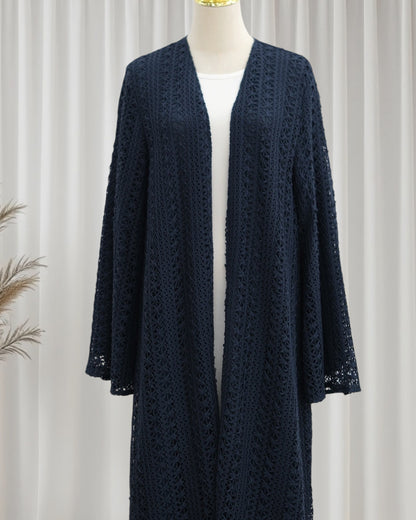 The Noire Mesh Abaya Set (IA187)