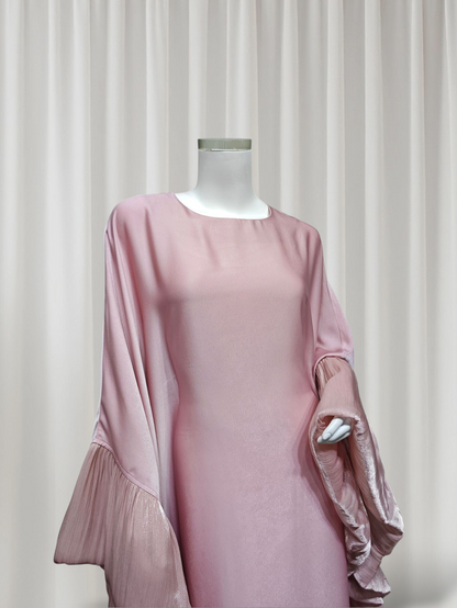 Emerald Silk Organza Butterfly Abaya (IB156)