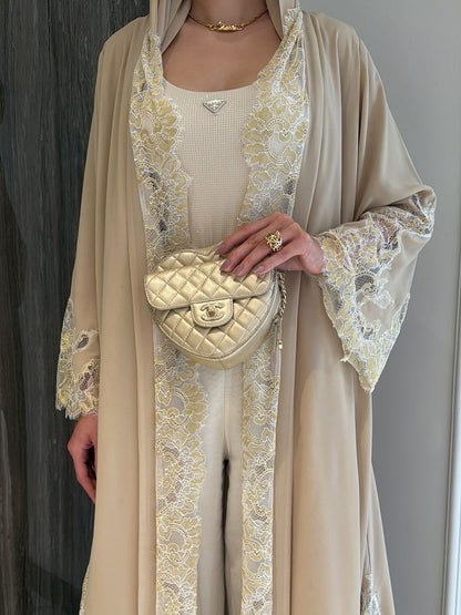 The Azure Élégance Abaya Set (IA184)