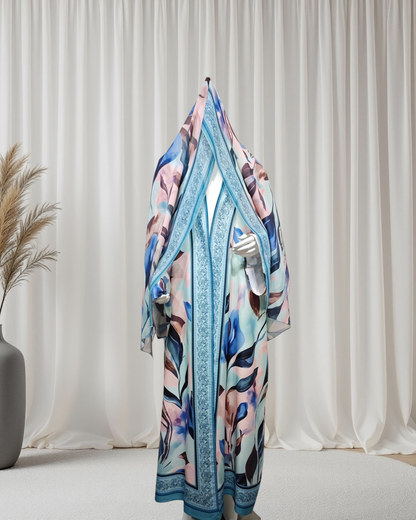 The Feather Veil Abaya Set (IA176)