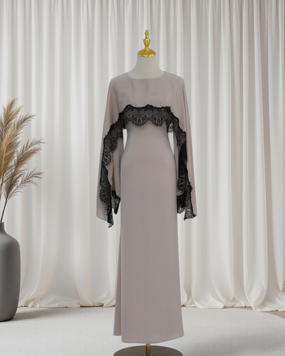 Sarah - Lace Cape Dress (ID157)