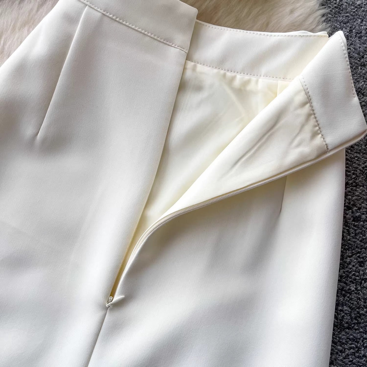 Élise Couture Embellished Peplum & Skirt Set – Ivory