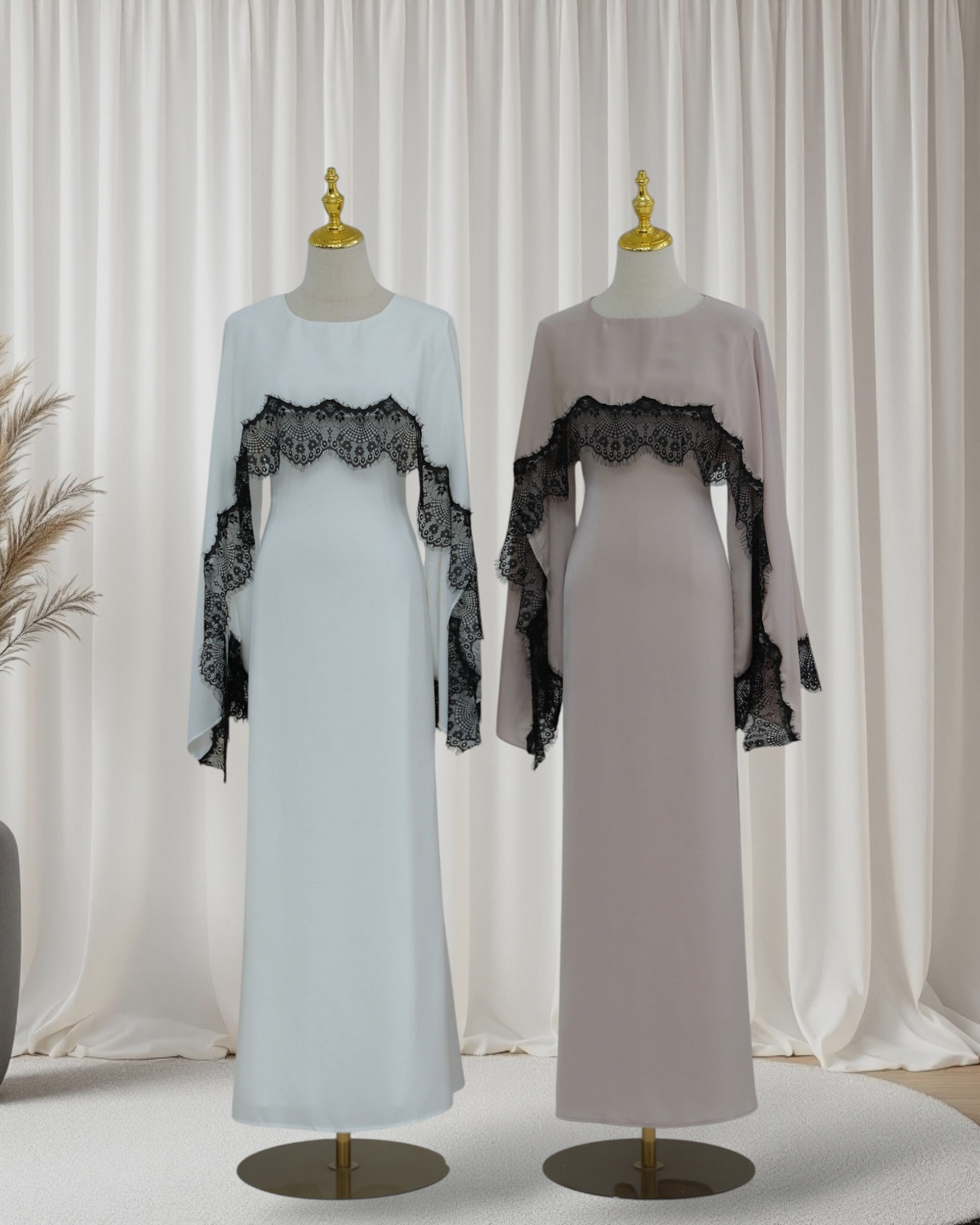 Sarah - Lace Cape Dress (ID157)