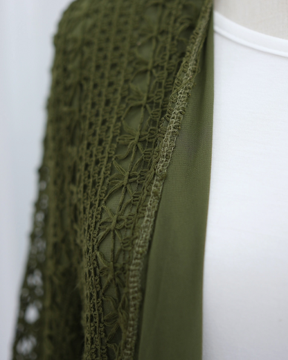 The Noire Mesh Abaya Set (IA187)