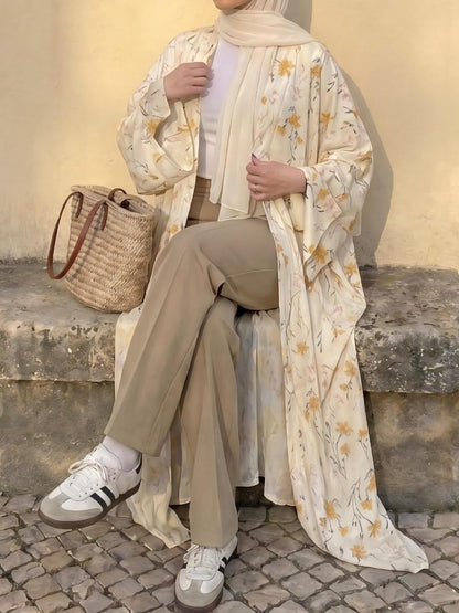 Rayhana - Floral Print Abaya Set (IA172)