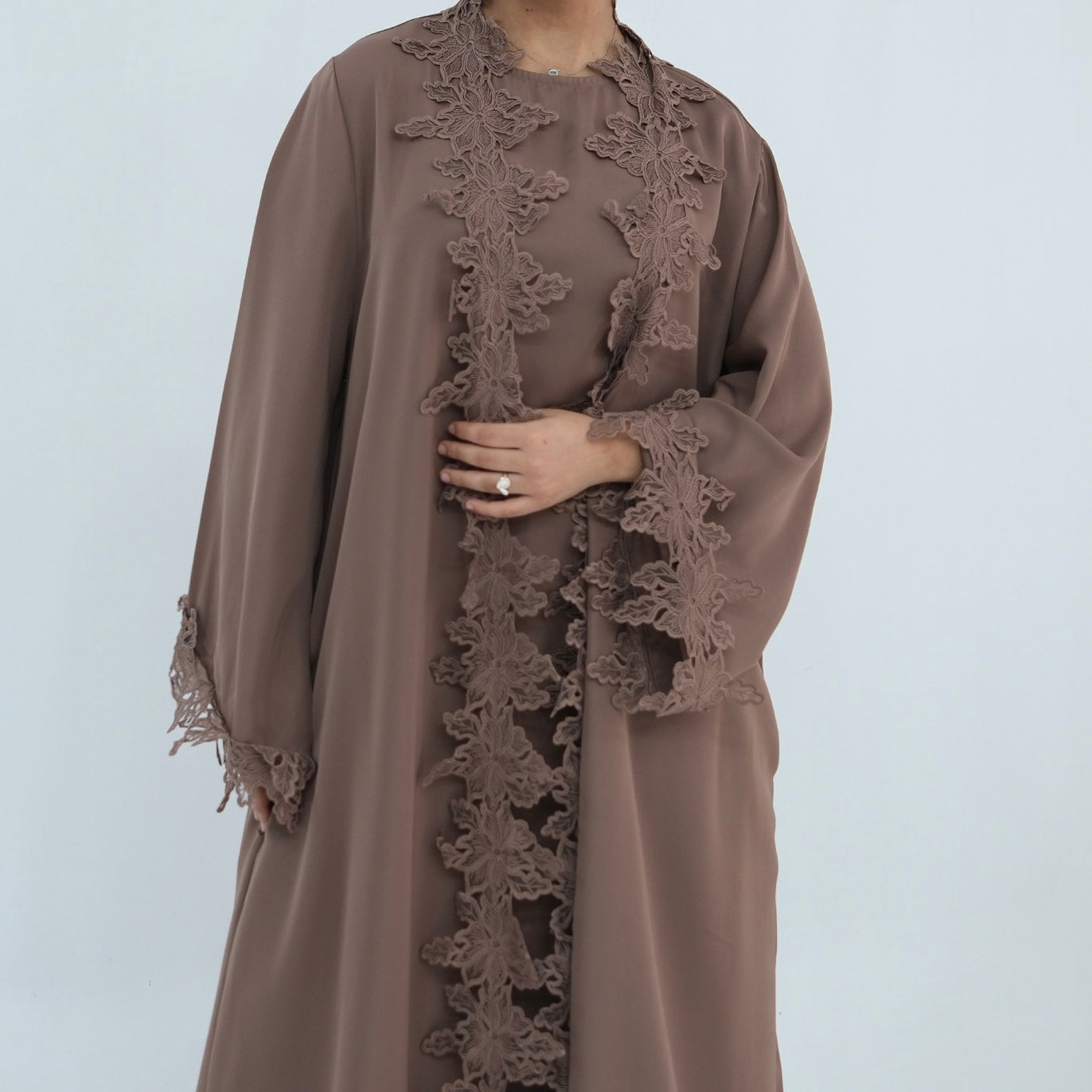 The Fleur Lace Abaya (EG140)
