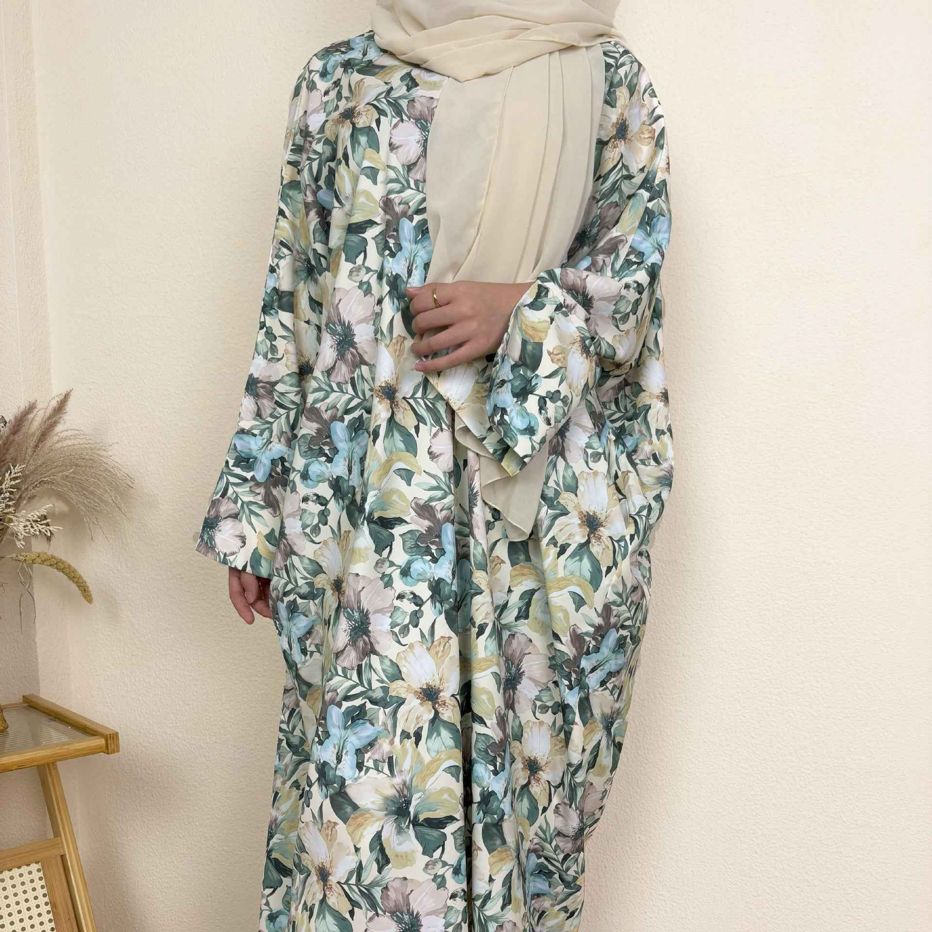 Jasmine - Floral Print Abaya Set (IA171)