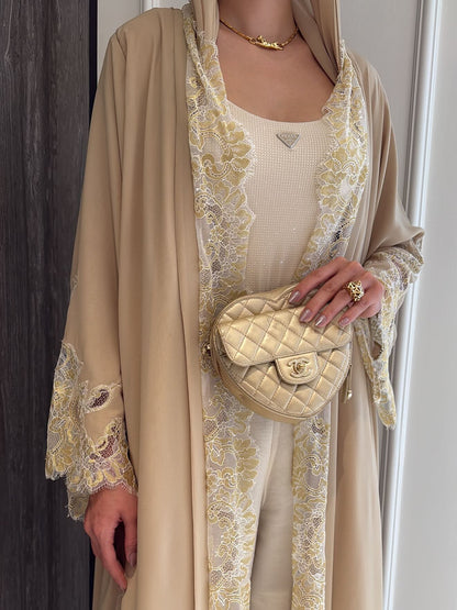 The Azure Élégance Abaya Set (IA184)