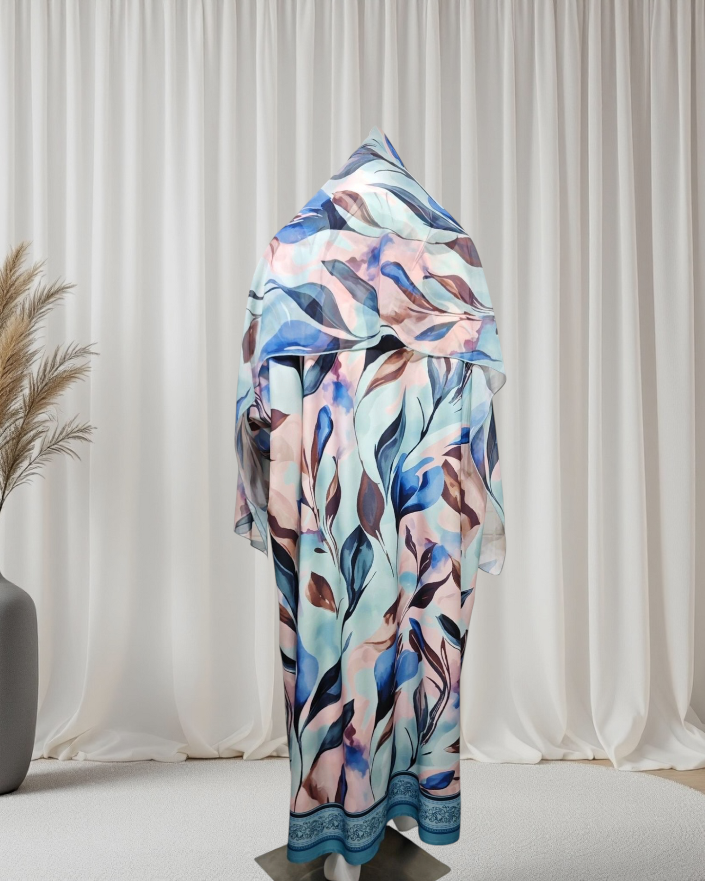 The Feather Veil Abaya Set (IA176)