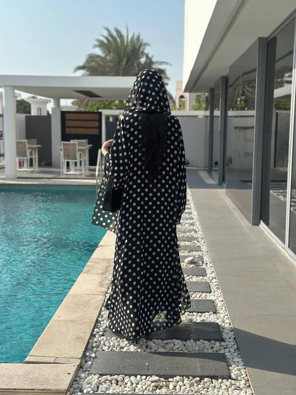 Zayna - Polka Dot Abaya Set (IA178)