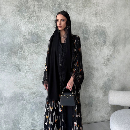 Inaya - Printed Abaya Set (IA179)