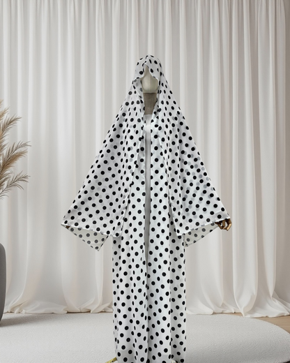 Zayna - Polka Dot Abaya Set (IA178)