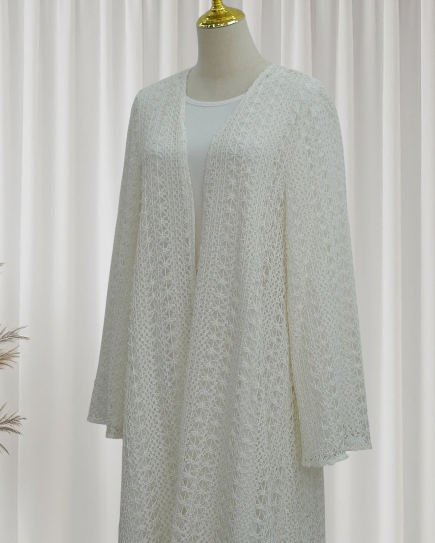 The Noire Mesh Abaya Set (IA187)