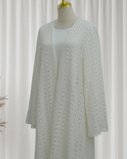 The Noire Mesh Abaya Set (IA187)