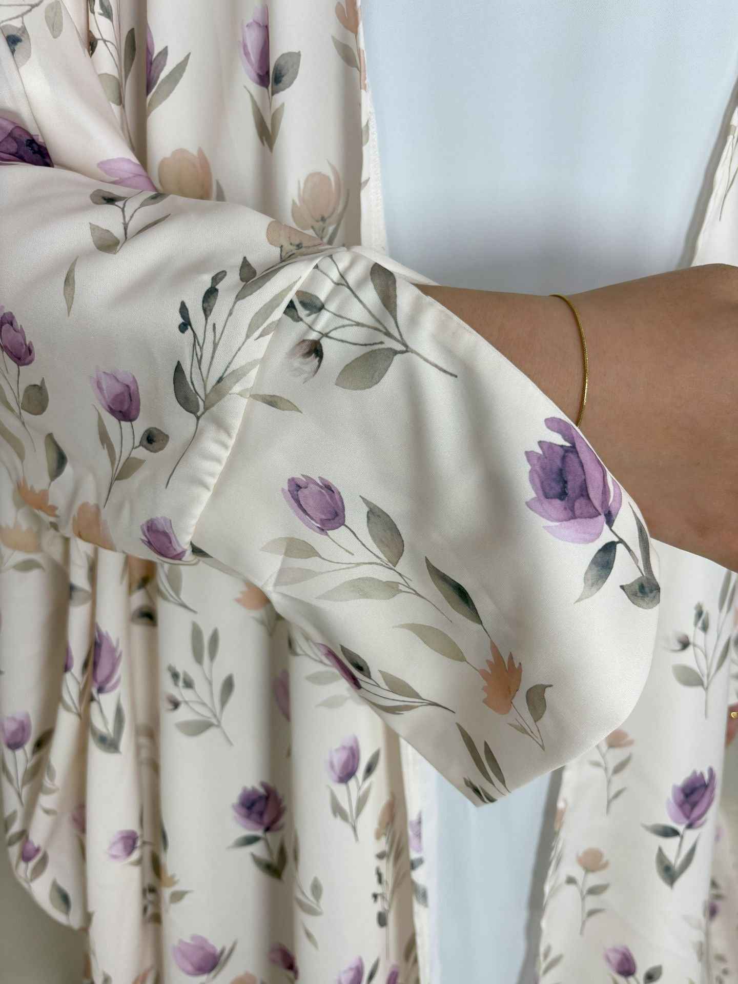 Rim - Floral Print Abaya Set (IA173)