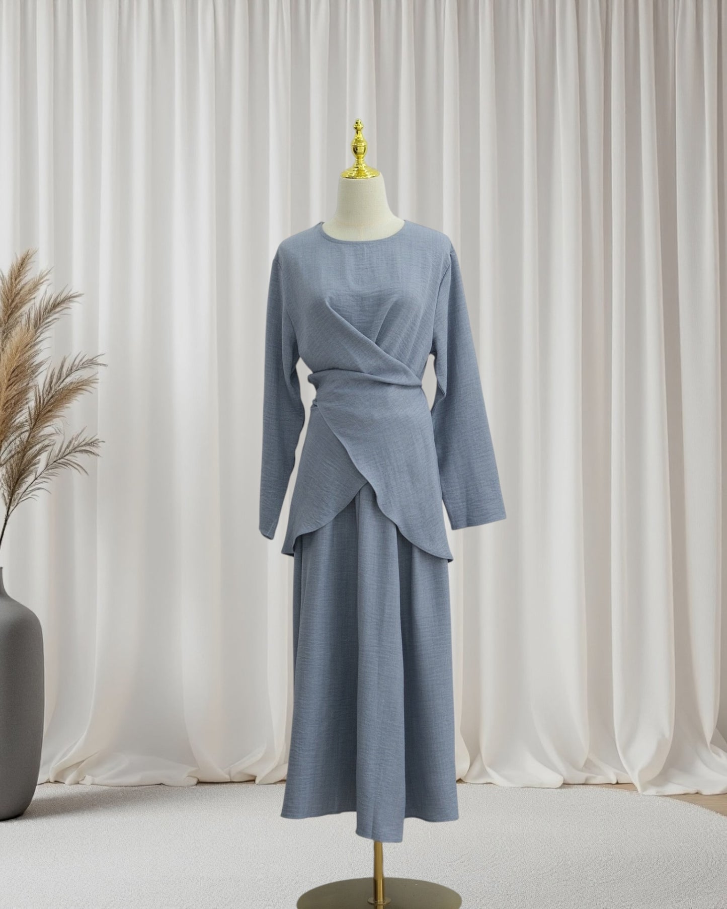 Luxe Draped Knit Co-Ord Set (IA186)