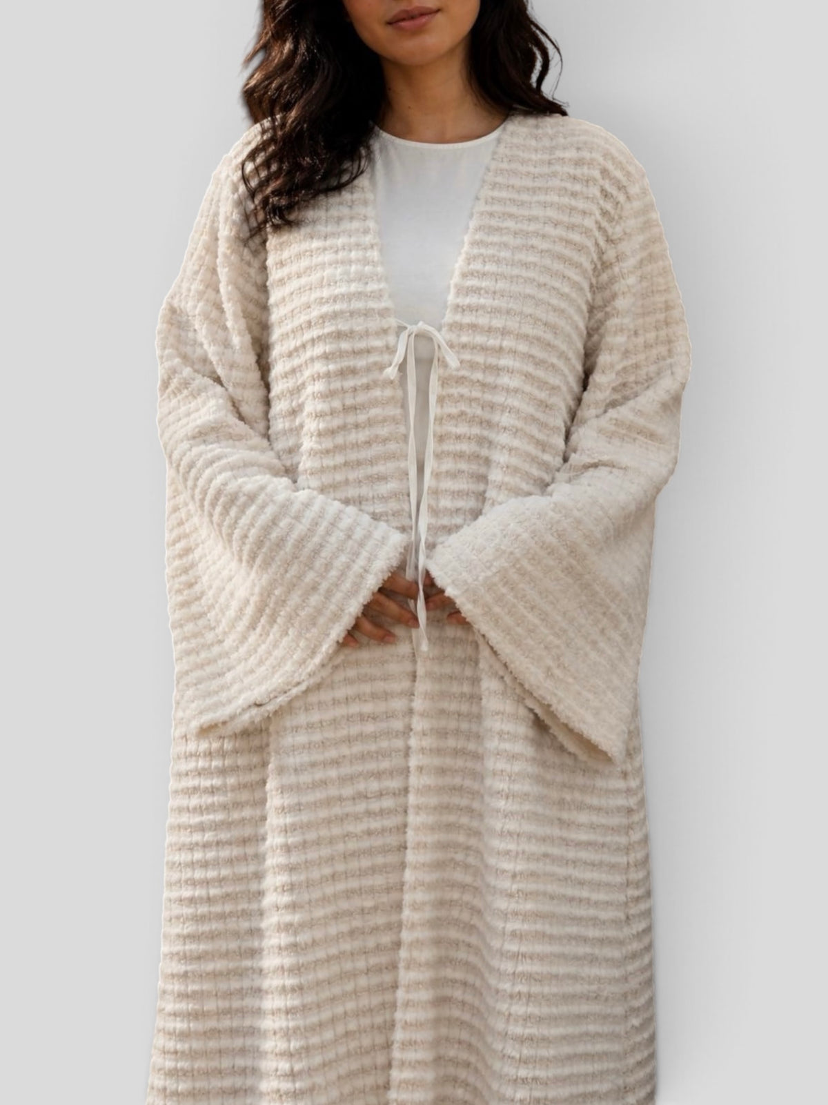 Fuzzy Knit Abaya