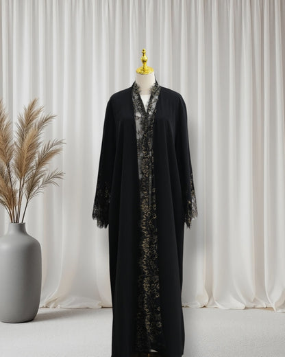 The Azure Élégance Abaya Set (IA184)