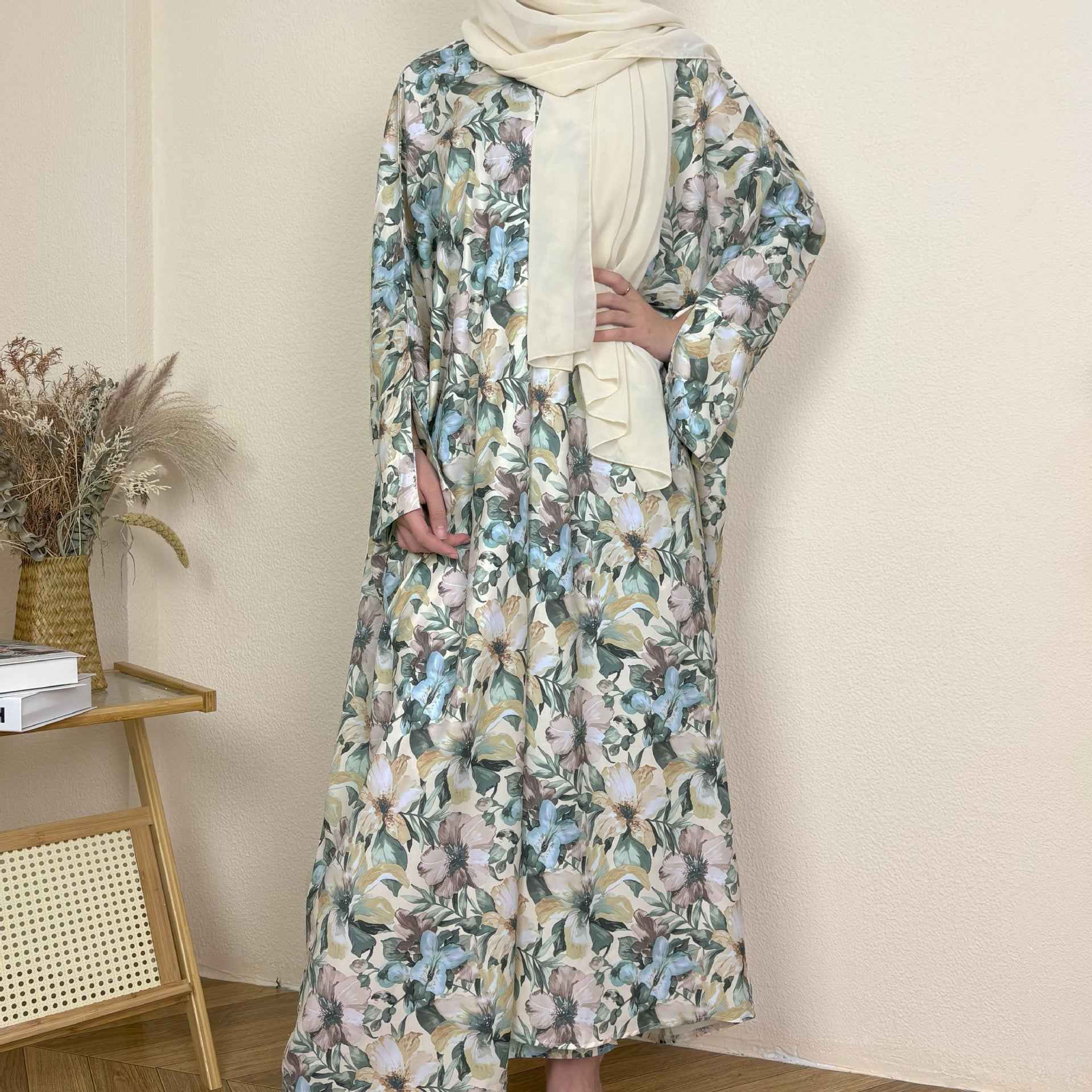 Jasmine - Floral Print Abaya Set (IA171)