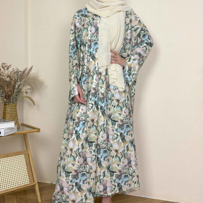 Jasmine - Floral Print Abaya Set (IA171)