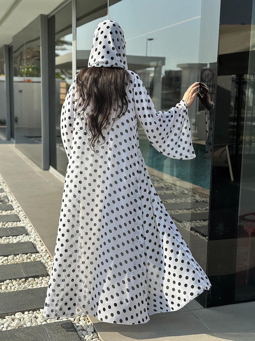 Zayna - Polka Dot Abaya Set (IA178)