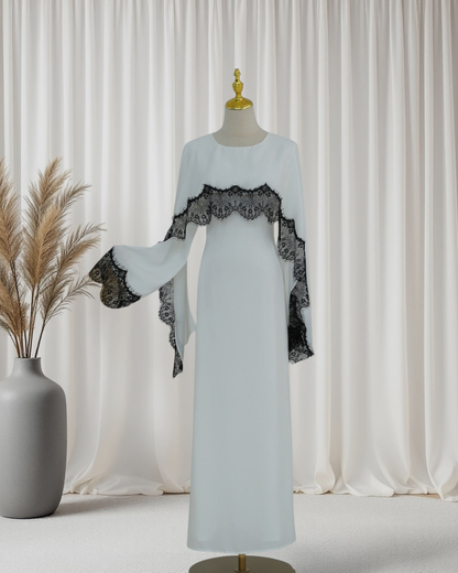 Sarah - Lace Cape Dress (ID157)
