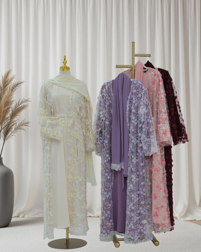 The Élan Floral Sequin Abaya Couture (IA189)