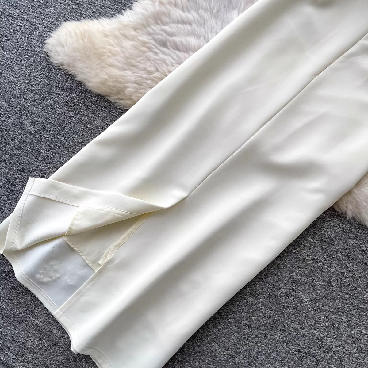 Élise Couture Embellished Peplum & Skirt Set – Ivory
