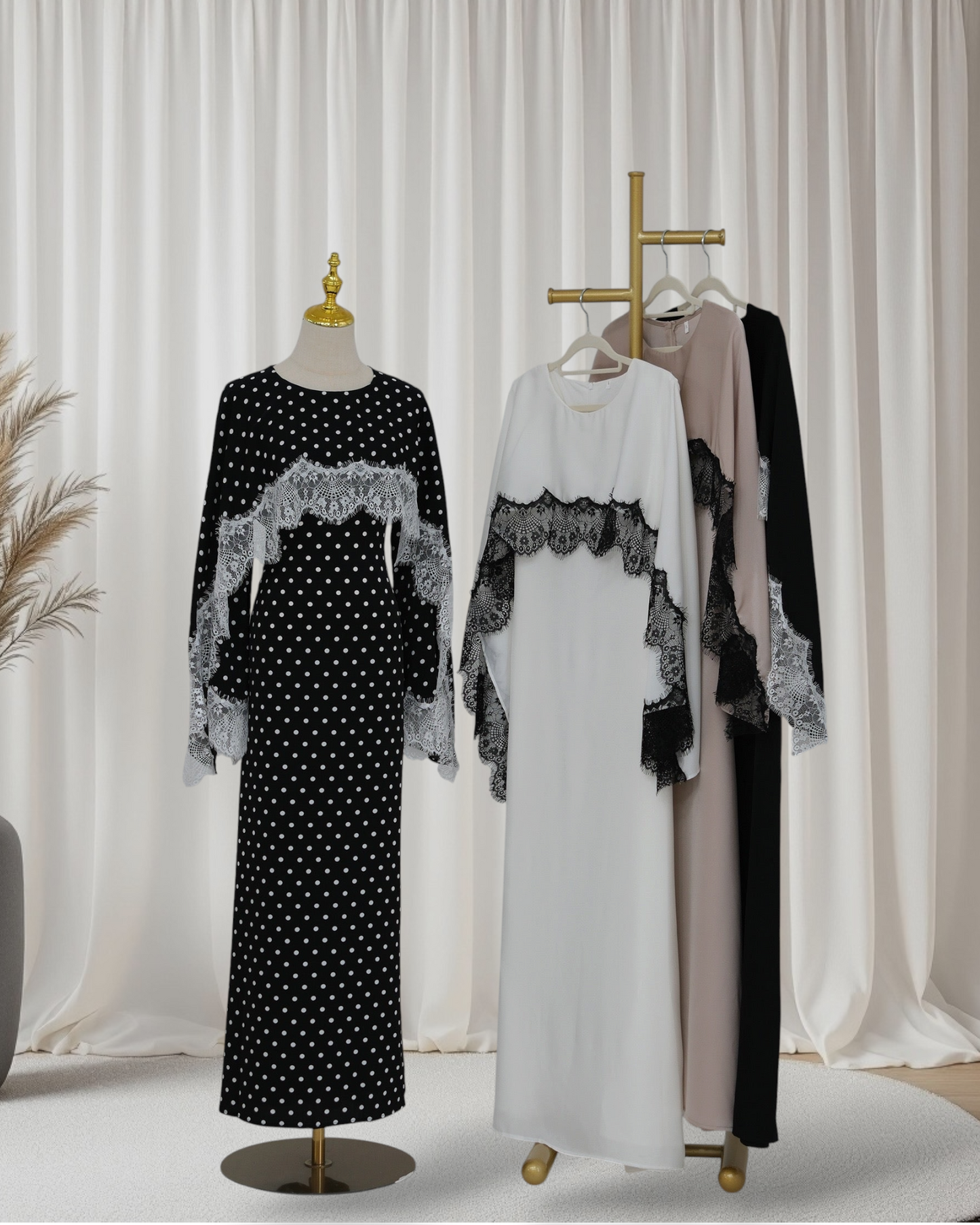 Sarah - Lace Cape Dress (ID157)