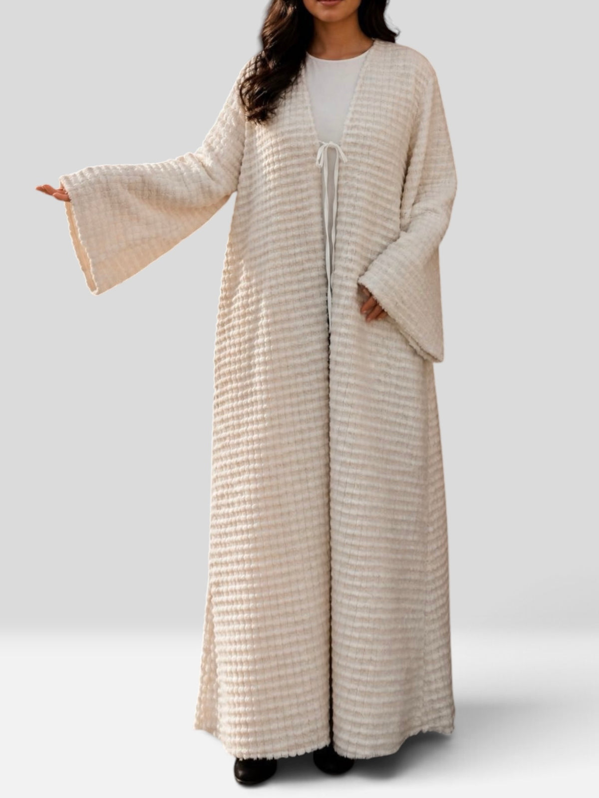 Fuzzy Knit Abaya