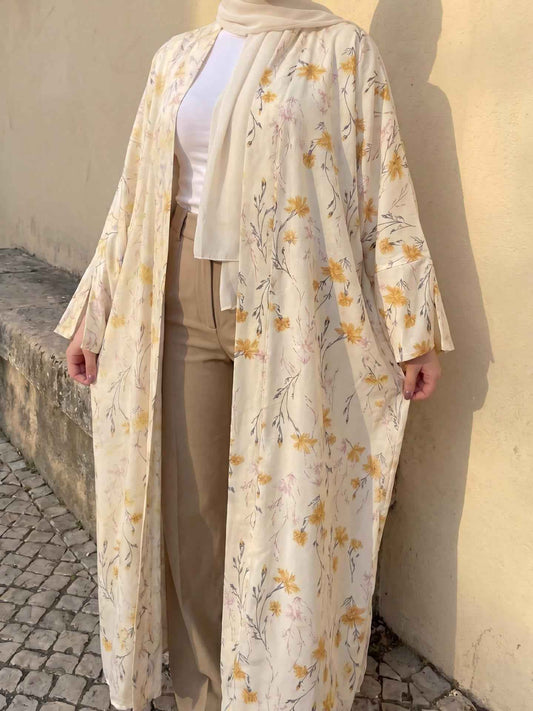 Rayhana - Floral Print Abaya Set (IA172)