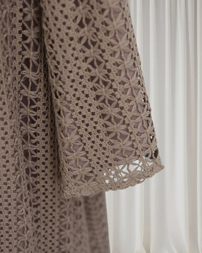The Noire Mesh Abaya Set (IA187)