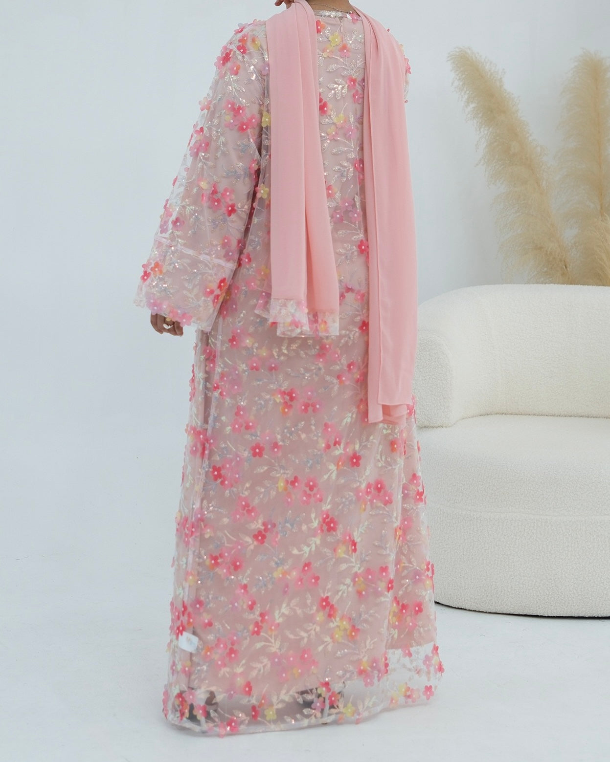 The Élan Floral Sequin Abaya Couture (IA189)