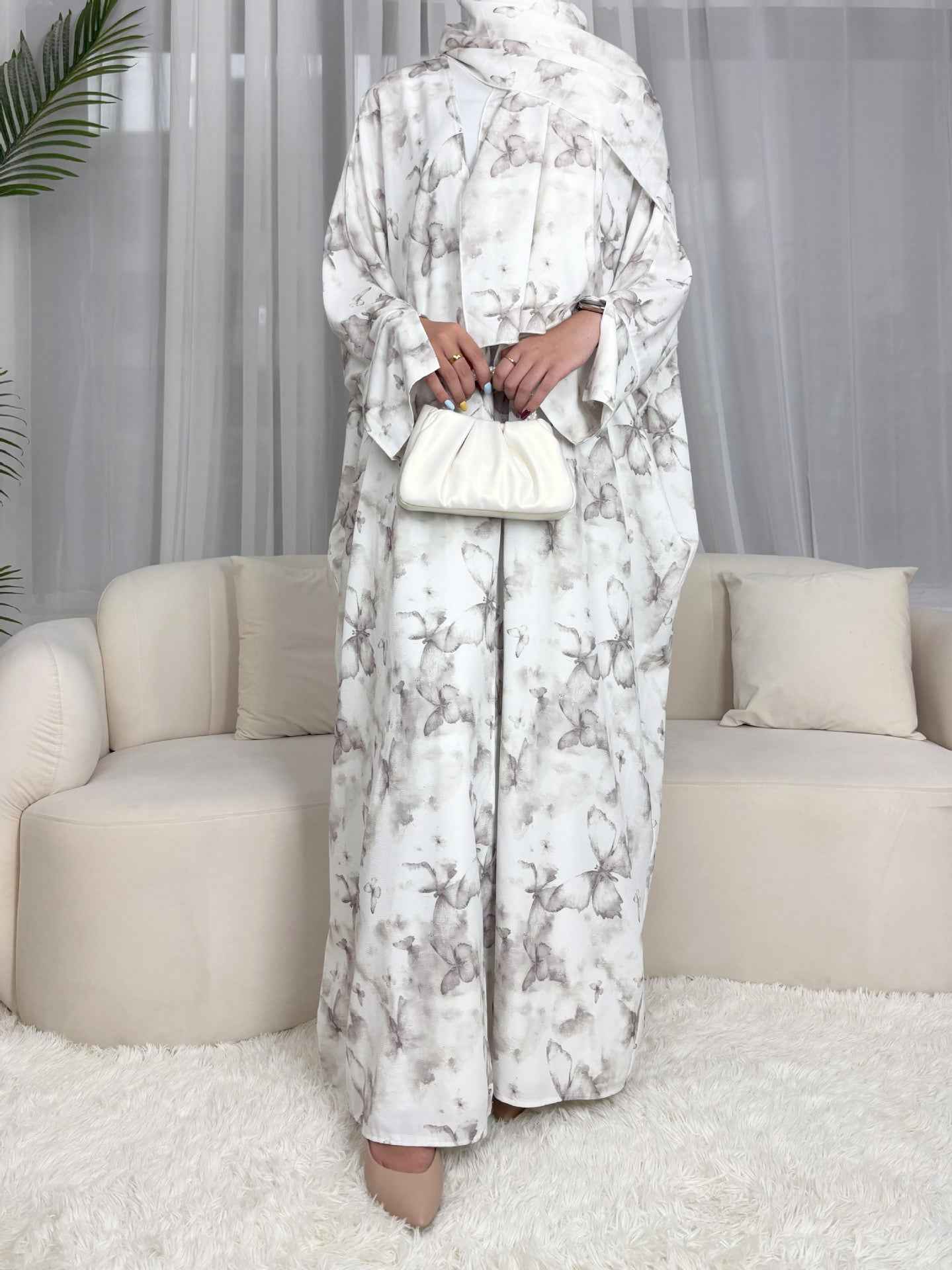 Maha - Floral Print Abaya Set (IA174)