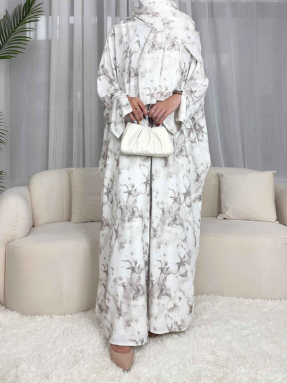 Maha - Floral Print Abaya Set (IA174)