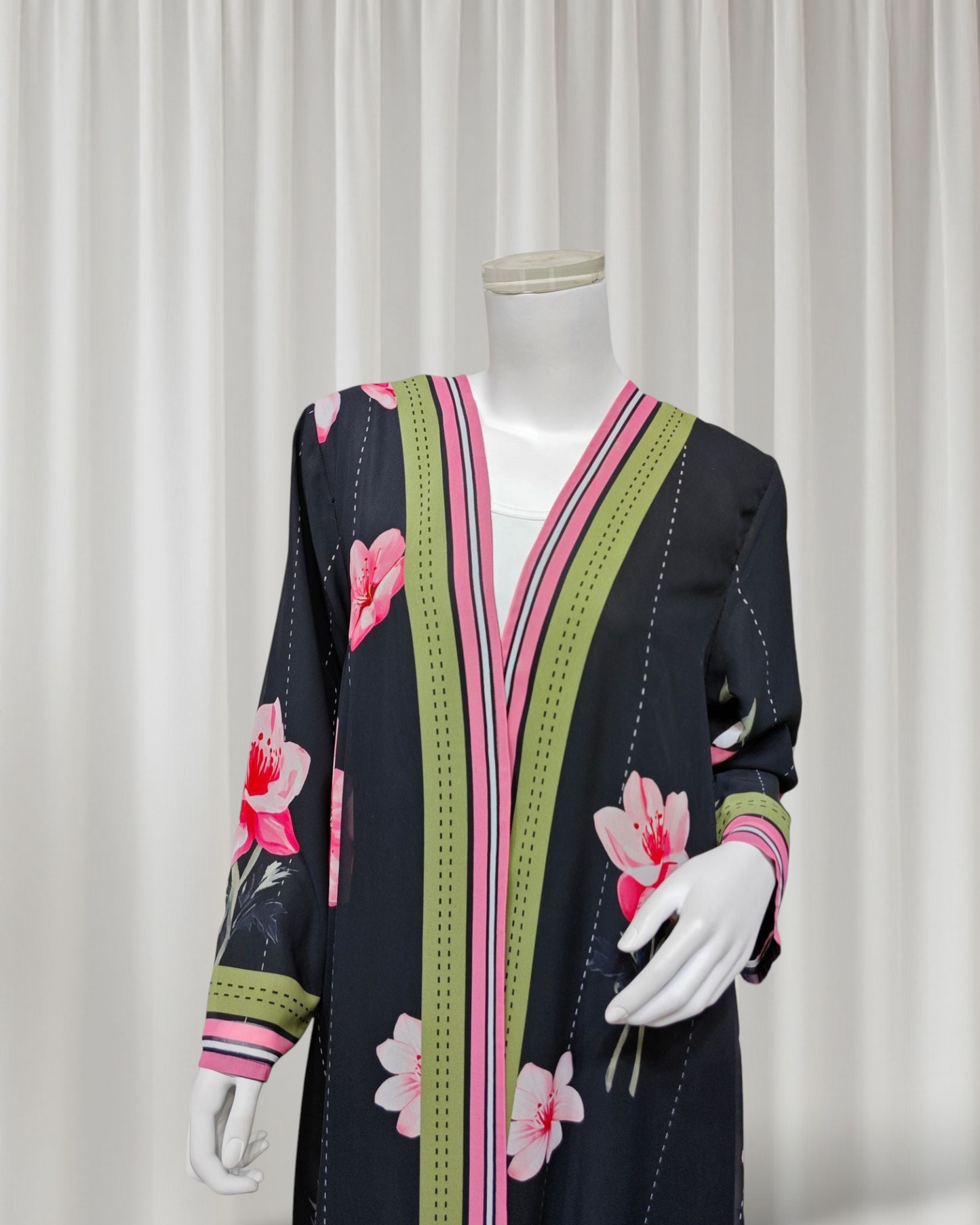 Chic Petals Abaya Set(IA177)