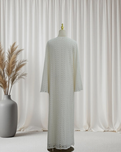 The Noire Mesh Abaya Set (IA187)