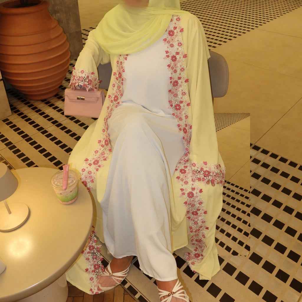 The Celestial Lace Abaya Set (IA1182)
