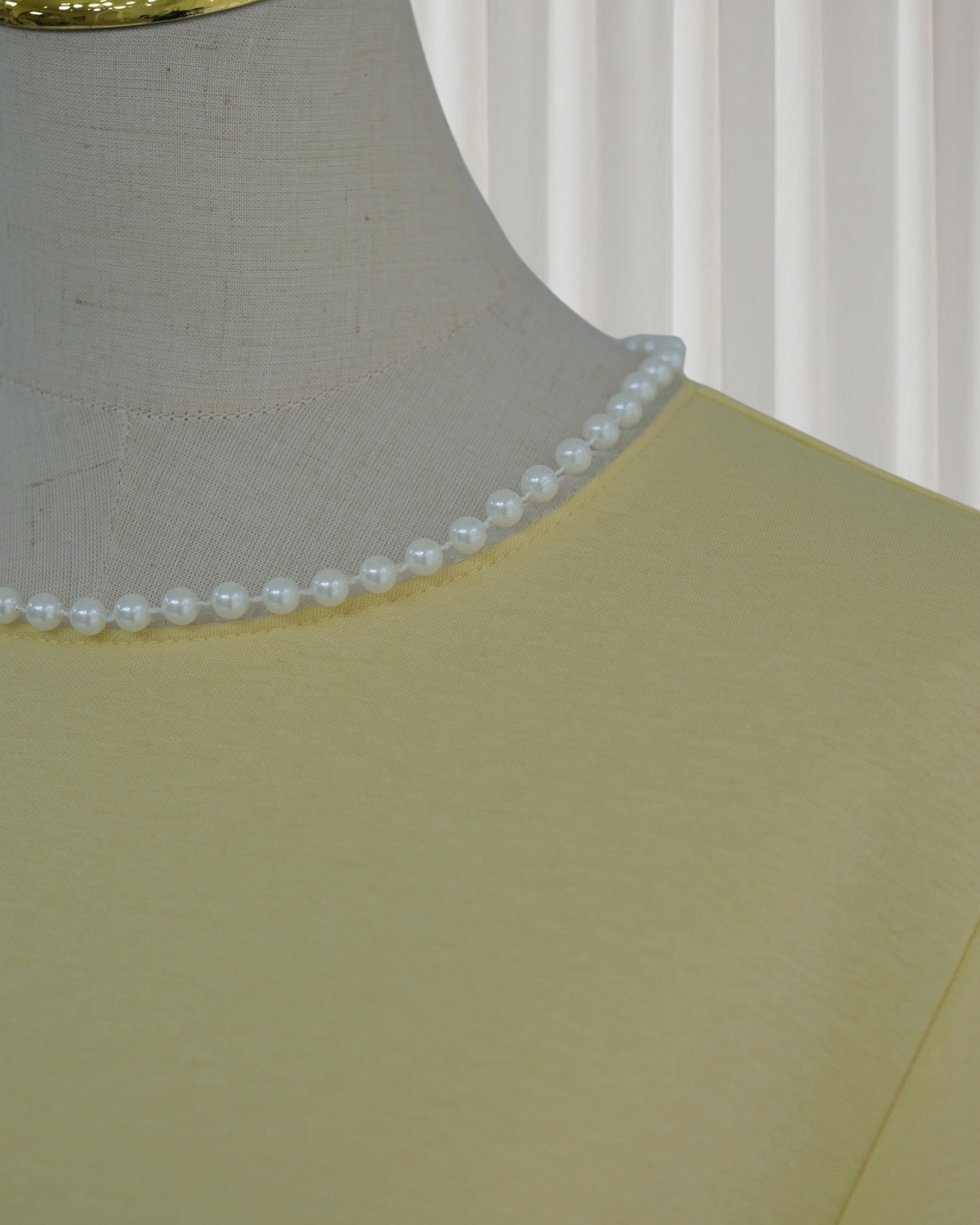 The Atelier Pearl Cape Dress - Yellow (DY158)