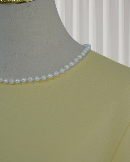 The Atelier Pearl Cape Dress - Yellow (DY158)